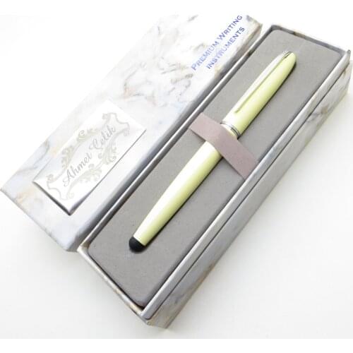 Wings Marble R442 Cream Chrome Touch Roller Pen | İsme Special Pen | Gift Pen