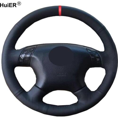 Hand Sewing Auto Car Steering Wheel Cover Braid Wrap Funda Volante For Honda Accord 7 2003 - 2007 Odyssey 2005 - 2010(4 spokes)