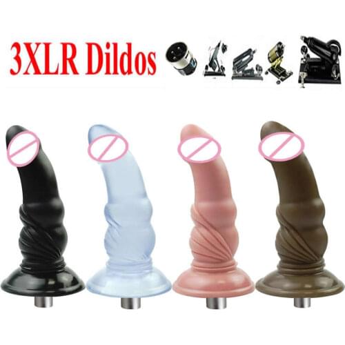 Sex machine accessories 3XLR Connector big Dildo Masturbation Machine Attachments Adult penis For Women Sex Shop