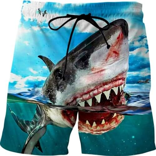 Summer Mans Beach Shorts Swim Sports Pants shark 3D Print Man Galaxy Surfing Short Breathable Male Gym Surf Board Swimsuit