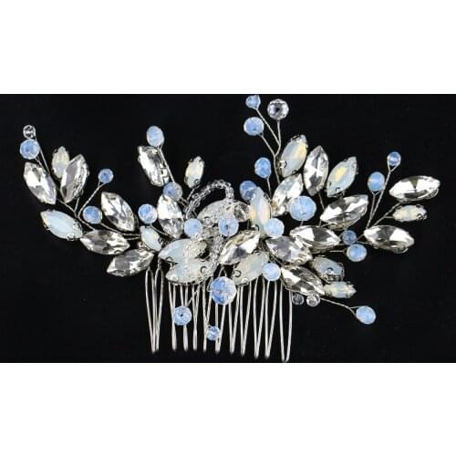Wedding dress accessories handmade jewelry bride rhinestone hair comb handmade headdress accessories bridal jewelry