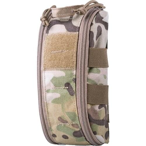 Tactical Double Zipper Quick Opening Medical Bag Multi Function Sundry Sorting Bag MOLLE System Accessory Bag