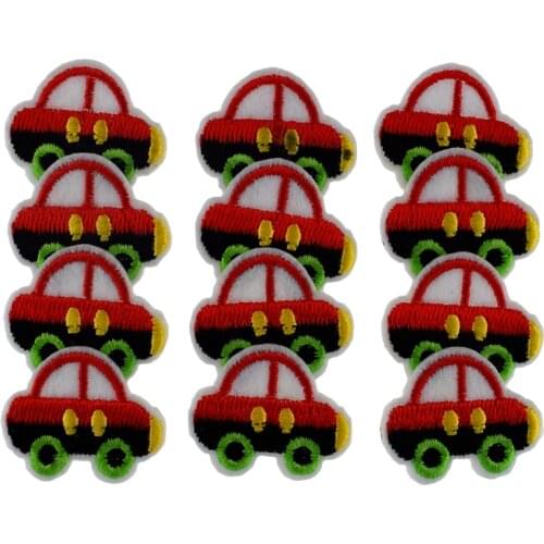 10pcs Car Embroidered patches for clothing DIY patches iron on thermo sticker sewing fabric appliques Decoration