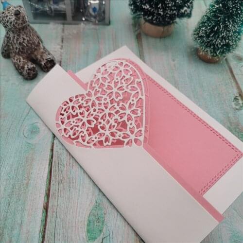 Heart-shaped hollow lace Craft Die Metal Cutting Dies 2021 new Dies Cut for DIY wedding Paper Card making Scrapbooking