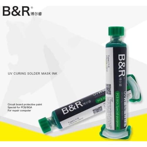 Green Welding UV Glue Curable Solder Mask 10CC For PCB BGA Circuit Board Protect Soldering Paste Flux Cream Welding Fluxes Oil