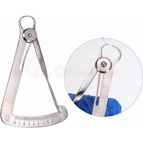 Dental Gauge Caliper Dentist Tools Dental Caliper For Metal/Wax Dental Lab Measuring Tool 0-10mm Vernier Caliper