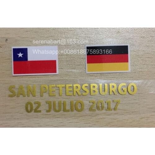 2017 Final Game Chile Match Details Chile Vs Germany 02 Julio 2017 Heat Transfer Soccer Patch Badge