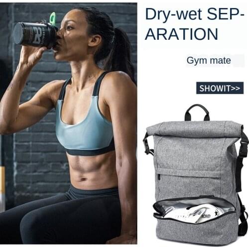 2020 new backpack mens tide multifunctional sports travel bag dry and wet separation ladies backpack fitness computer bag