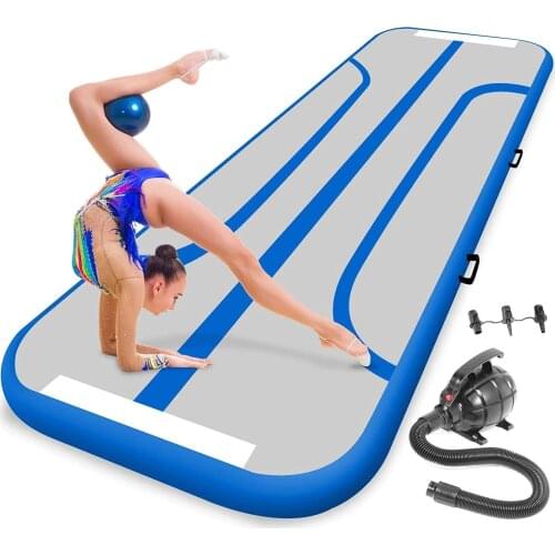 2021 New Inflatable Air track Air Mat Inflatable Gymnastics Tumbling Air Track Floor Bouncer with Free Electric Air Pump