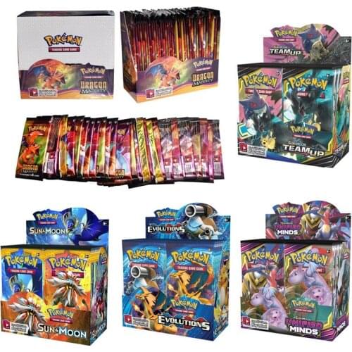324Pcs/Box Pokemon Cards Sun & Moon Lost Thunder English Trading Card Game Evolutions Booster Box Collectible Kids Toys Gift