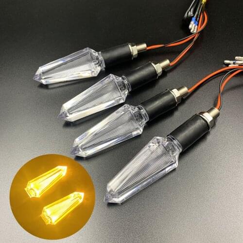 4pcs FOR BMW KAWASAKI YAMAHA R1 Motorcycle LED Turn Signal Moto Flasher Indicator Light DC 12V Universal Amber Blinker Lamp