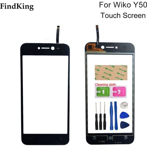 5.0'' For Wiko Y50 Touch Screen Glass For Wiko Y50 Touch Screen Glass Digitizer Panel Sensor Tools