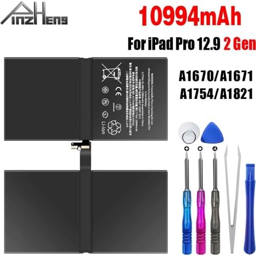 PINZHENG 10994mAh Tablet Battery For iPad Pro 12.9 2 nd Gen A1670 A1671 A1754 A1821 (2017) Replacement Bateria Battery With Tool