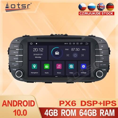 Android 10.0 Car DVD Multimedia Player GPS Navigation For Kia Soul 2014 - 2018 Radio Tape Recorder Video Screen Head Stereo 64G
