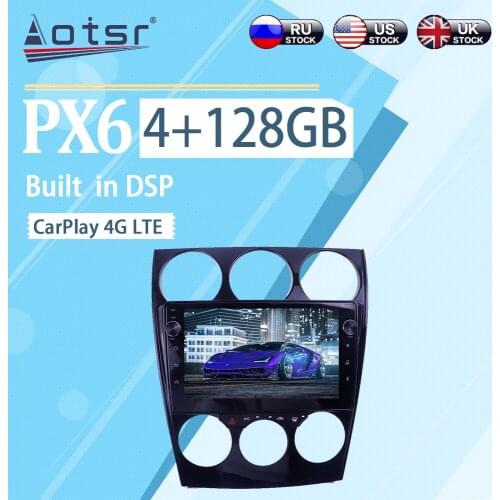 4+128GB For Mazda 6 2002 - 2008 Android 10 WIFI Wireless Carplay Car Multimedia Radio Player GPS Navigation Stereo Player