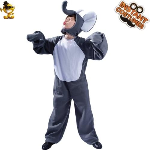 QLQ Kids Cute Elephant Jumpsuit Animal Costumes For Unisex Carnival Party Fancy Dress Cosplay Child Elephant Costume