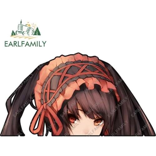 EARLFAMILY 13cm x 7cm for DATE A LIVE Peek Car Stickers Anime Campervan Decal Motorcycle Graffiti Vinyl Car Accessoires Decals