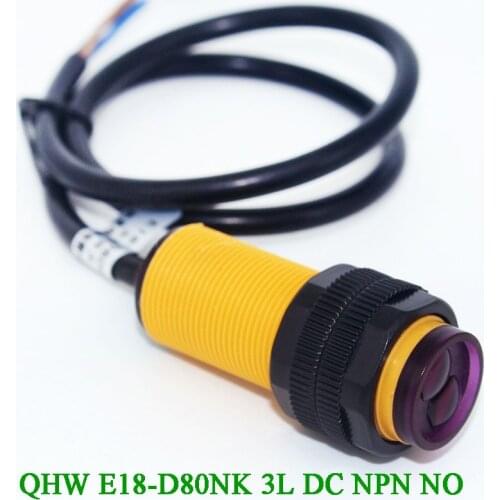 3-80cm DC 6-36V NPN NO Infrared photoelectric sensor Perimeter obstacle Avoidance Barrier detector Motion sensor photocell