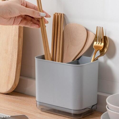 Creative Desktop Double-layer Drain Chopstick Cage Simple Household Home Tableware Storage Chopstick Holder Kitchen Accessories