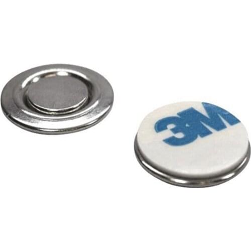 100pcs Round Magnetic Badge Holder Magnet Fastener ID Name Tag with Adhesive Free Shipping