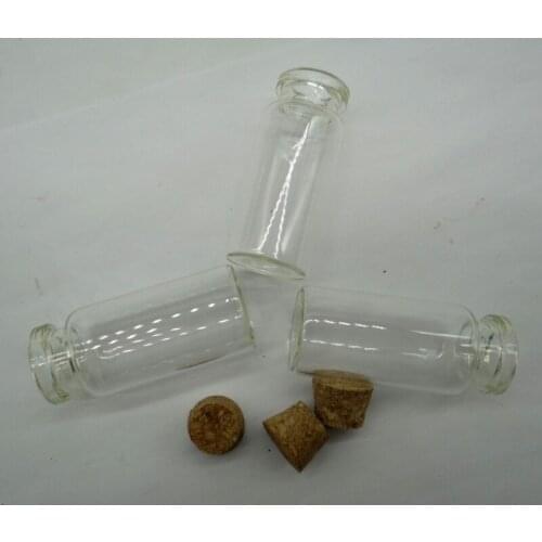 53*22mm Mini Glass Wishing Bottles Healing Crystal Decoration Lucky Drifting pendant for diy Jewelry making Accessories