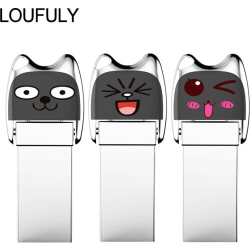 Cartoon OTG Usb 3.0 Type C Pendrive 32GB USB C Flash Drive 64GB Pen Drive For Android Phone U Stick Memory For Laptop Customized