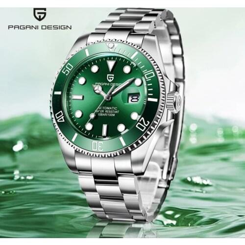 PAGANI DESIGN 2021 Mens Mechanical Watches For Men Automatic Watch Waterproof 100M Top Brand Business Steel Wristwatch NH35A