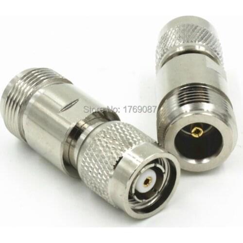 2PCS N Female Jack to RP-TNC Male Jack Center RF Coaxial Adapter Connector