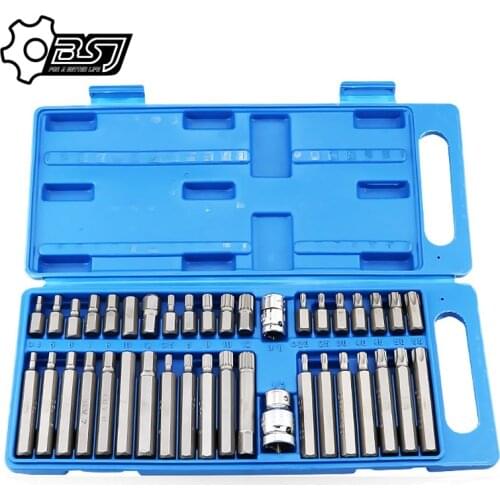 40 Pieces Torx Star Spline Hex Socket Bit Set Tool Kit Precision Screwdriver Bit Garage Tools Equipment For Car Auto Repair