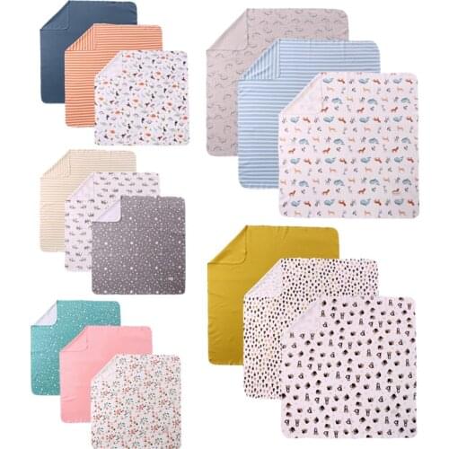 3 Pcs 90x90cm Baby Pure Cotton Receiving Blanket Infants Swaddling Wraps Newborn Bath Towel Baby Blanket Bedding Shower Gifts