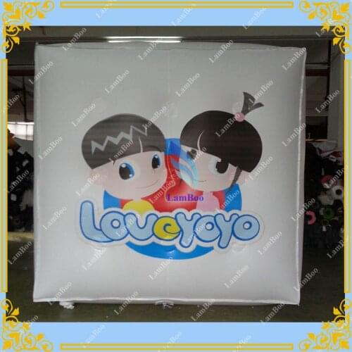 Whole Sale 2m Large Inflatable Helium Advertising Cube Ball Inflatable SquareBalloon Customzied Inflatable Advertising Balloon
