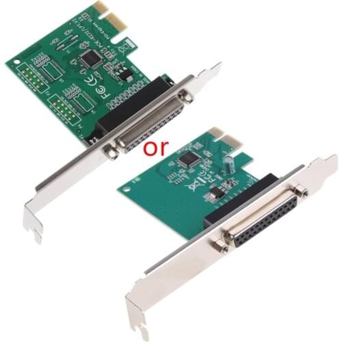 Parallel Port DB25 25Pin LPT Printer to PCI-E Express Card Converter Adapter 1pc