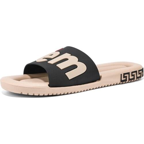 Plus Size Men Letter Printed Slippers Casual Bathroom Bathing Sandals Indoor Outdoor Shoes Soft Sole Flip Flop Zapatos De Hombre