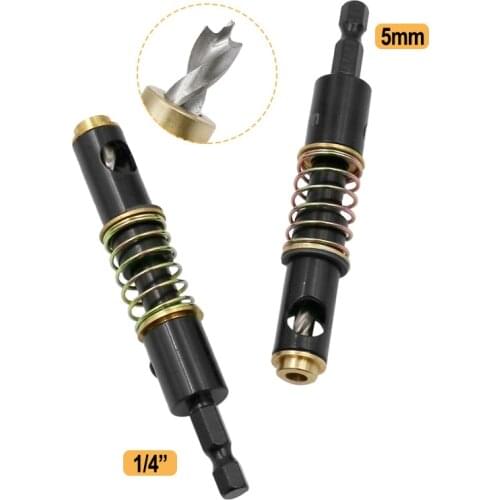 HSS Brass Self Centering Hinge Twist Drill Bits 1/4 "and 5mm Screw Hole Saw Woodworking Reaming Cabinet Tool