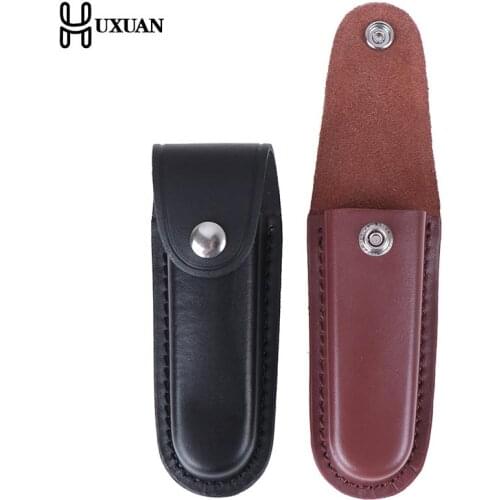 Fold Knife Tool Flashlight Belt Loop Case Holder Leather Sheath Holster Pouch Bag Pocket Hunt Camp Outdoor Carry Multi Gear