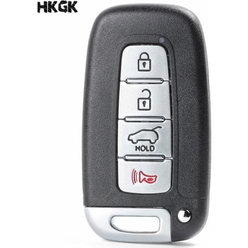 4 Buttons Replacement Smart Remote Car Key Shell Case Insert Uncut Blade for Hyundai Elentra Genesis Coupe for Kia