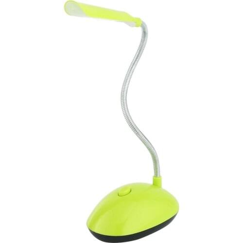 Fexiable LED Desk Light AAA Battery Operated Book Reading Lamp Green/ Blue for Home Bedroom Kids Nightlight PY-X7188
