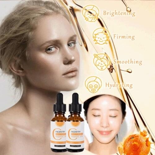 Pure Vitamin C Face Serum Anti Aging Oil Control Skin Care Improve Roughness Lighten Spots Hyaluronic Acid Facial Essence 30 ML