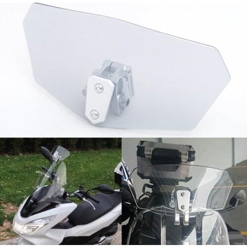 Motorcycle Universal Adjustable Risen Clear Windshield Fit for Honda Yamaha Suzuki Kawasaki BMW Ducati