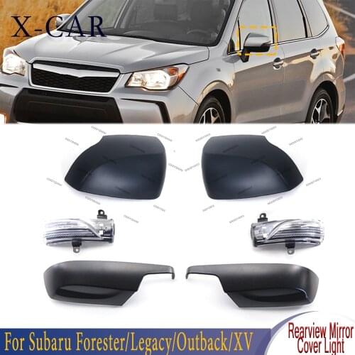 X-CAR Outside Rearview Mirror Cover With Turn Signal Light Lamp For Subaru Forester 14-18 /Legacy 14-16 Outback 15-18 84401AJ010