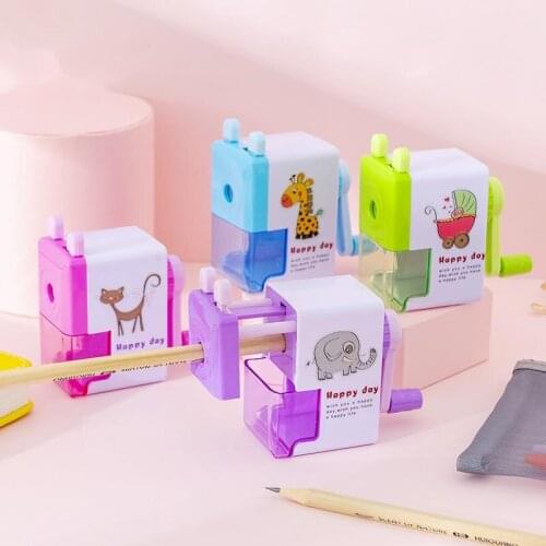 Ellen Brook 1 PCS Cute Animal Mechanical Pencil Sharpener School Office Supplies Creative Stationery Back To School Kawaii Funny