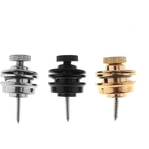 2pcs! Guitar Strap Lock Skidproof Copper Alloy Button 3 Colors Optional for All Acoustic Electric Bass Guitar Strap