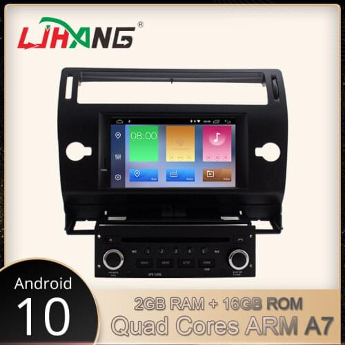 LJHANG Android 10 Car Multimedia Player For Citroen C4 C-Triomphe C-Quatre 2004-2012 WIFI GPS Navi 1 Din Car Radio Stereo Video