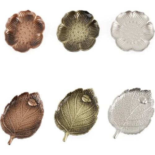 CFen As Metal Coasters Kongfu Tea Cup Mat Pad Leaf coasters Drink Coasters Cup Holder Table Mat Decor 1pc