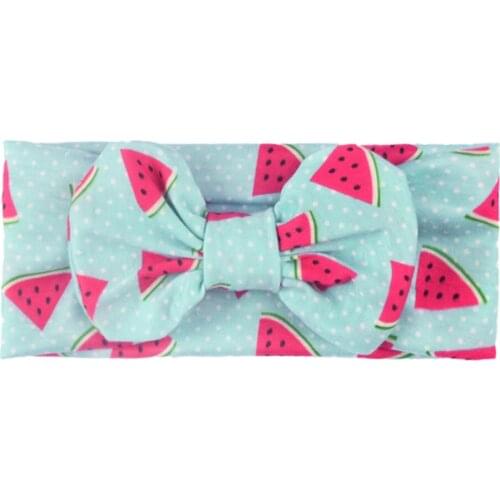 Kids Newborn Headwears Lovely Baby Girls Fruit Headband Hair Band with Big butterfly bow Headwears Kawayi Cute Bow Accessories