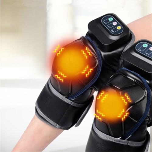 Electric Moxibustion Hot Compress Knee Massager Far Infrared Joint Brace Support Vibration Airbag Massage Pain Relief Tool