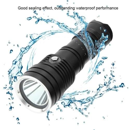 Diving Flashlight Outdoor Powerful Underwater Diving Aluminum Alloy Flashlight LED Electric Torch for Lighting
