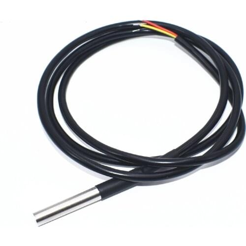 DS18B20 Temperature Sensor Module Kit Waterproof 100CM Digital Sensor Cable Stainless Steel Probe Terminal Adapter For Arduino