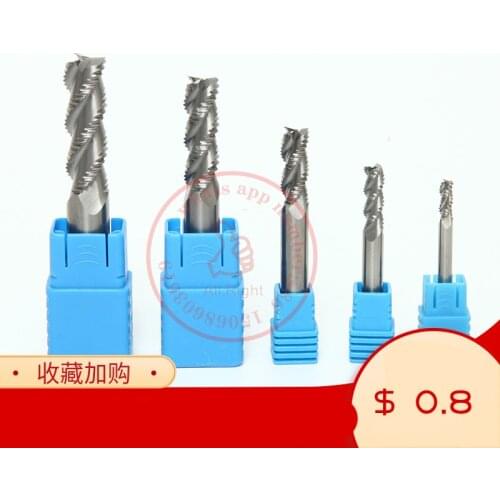 HRC 45 solid tungsten carbide rough skin milling cutter corn milling cutter with rough skin corrugated end mill
