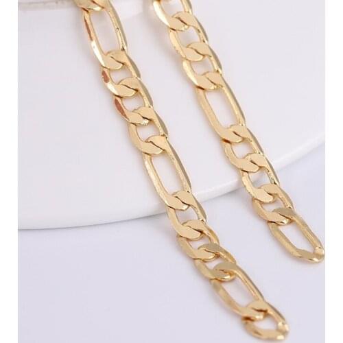 Vacuum plating gold big Rectangular square thick chain high grade end Chains for making DIY jewelry accessories 1 meter